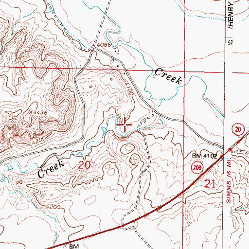 Topographic Map of L Evans Dam, MT