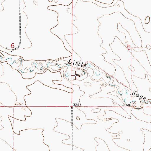 Topographic Map of Tempel Dam, MT