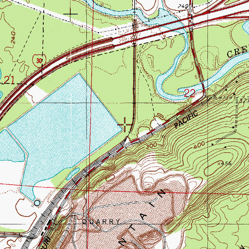 Topographic Map of Big Rock Settling Pond Dam, AR