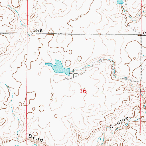 Topographic Map of Hollandsworth Dam, MT