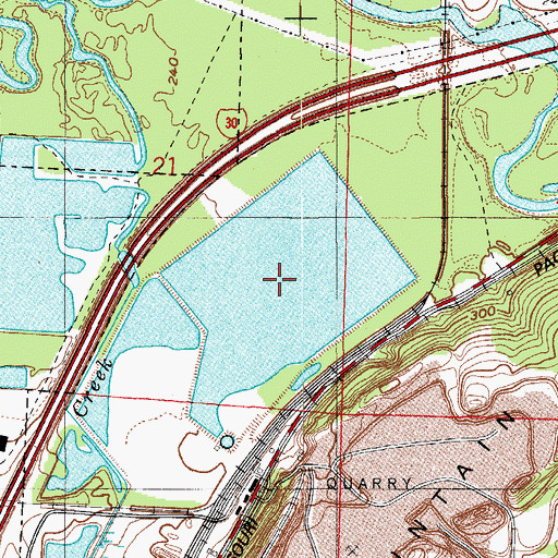 Topographic Map of Big Rock Settling Pond, AR