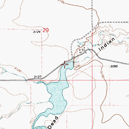Topographic Map of Romain Dam, MT
