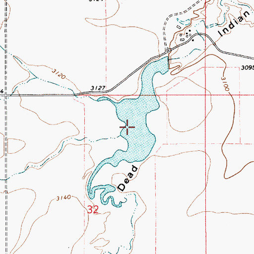 Topographic Map of Romain Reservoir, MT