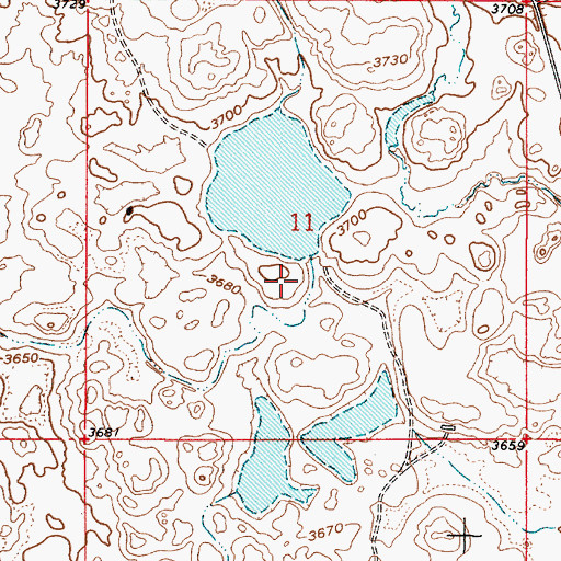 Topographic Map of Bourpe and Hamilton Number 1 Dam, MT