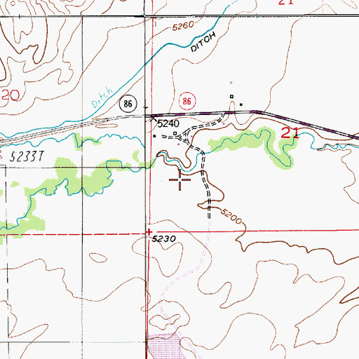 Topographic Map of D'Ewart Dam, MT