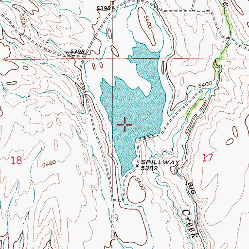 Topographic Map of Jordan Dam, MT
