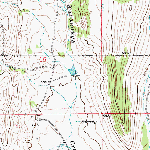 Topographic Map of Anderson Dam, MT