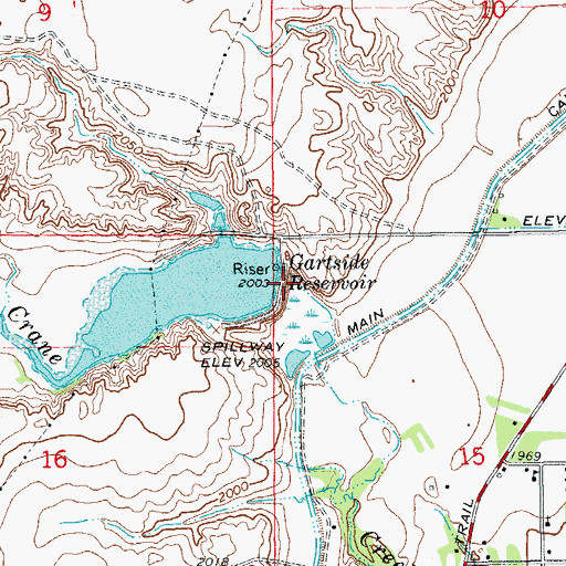 Topographic Map of Gartside Dam, MT