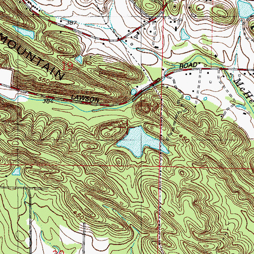 Topographic Map of Koban Lake Dam, AR