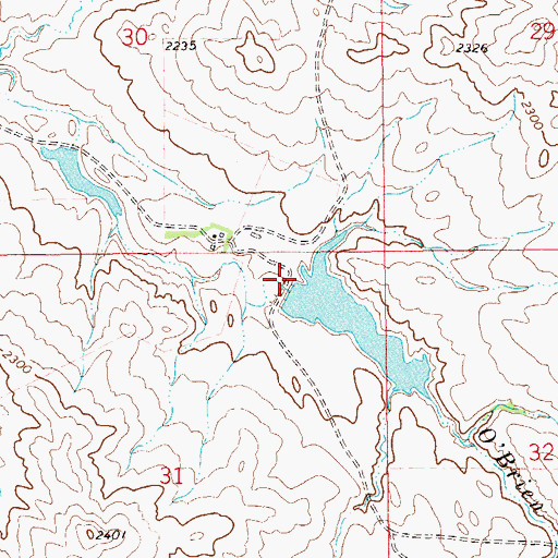 Topographic Map of Folkoord Dam, MT