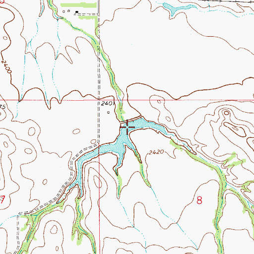 Topographic Map of Salsbury Dam, MT