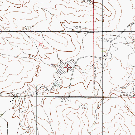 Topographic Map of Crocket Dam, MT