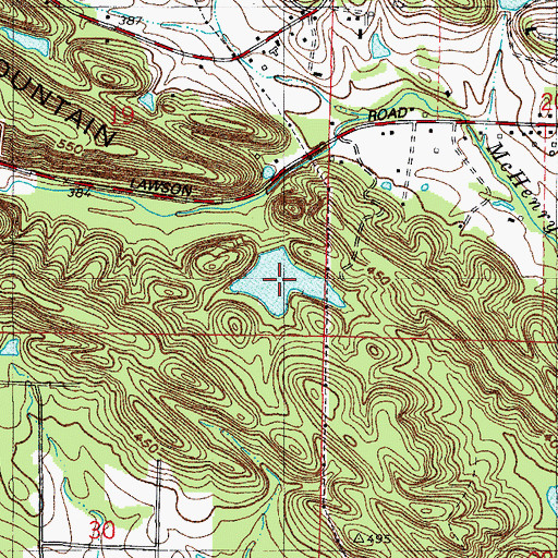Topographic Map of Koban Lake, AR
