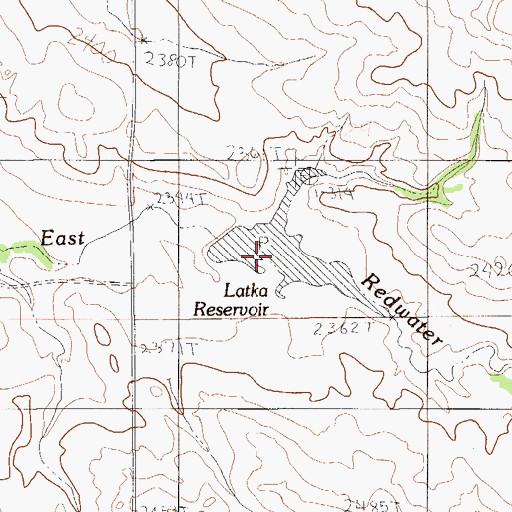 Topographic Map of Latka Dam, MT