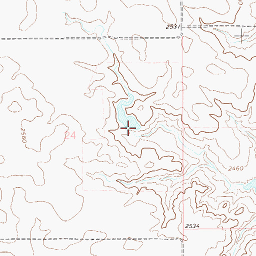 Topographic Map of Gladowski Dam, MT