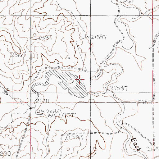 Topographic Map of Elm Dam, MT