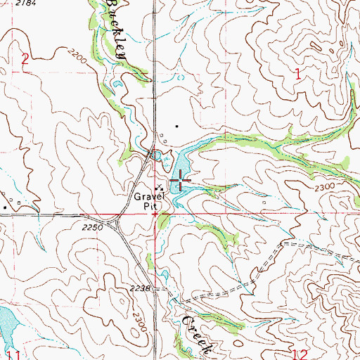 Topographic Map of Buckley Dam, MT