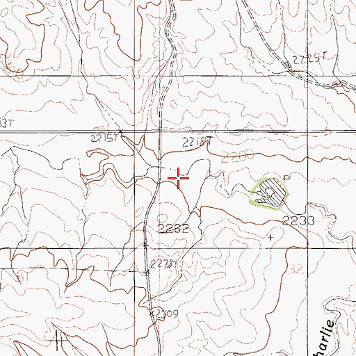Topographic Map of Golden Dam, MT
