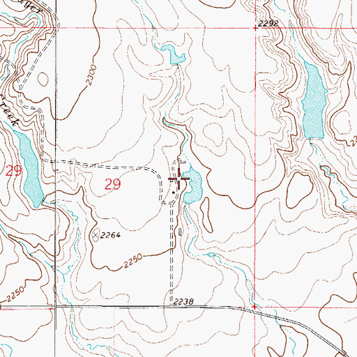 Topographic Map of Clark Pond Number 2 Dam, MT