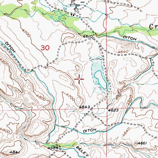 Topographic Map of Burns Dam, MT
