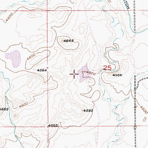 Topographic Map of Cain Dam, MT
