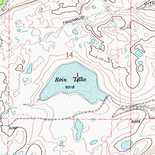 Topographic Map of Ryan-Tronrud Dam, MT