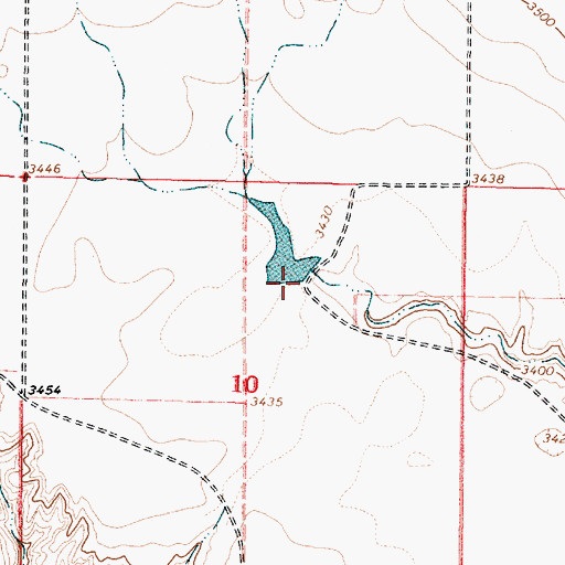 Topographic Map of Ed McIntyre Dam, MT