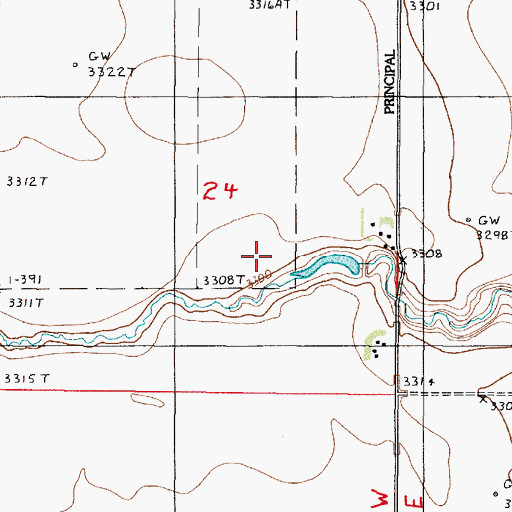 Topographic Map of Fransen Dam, MT