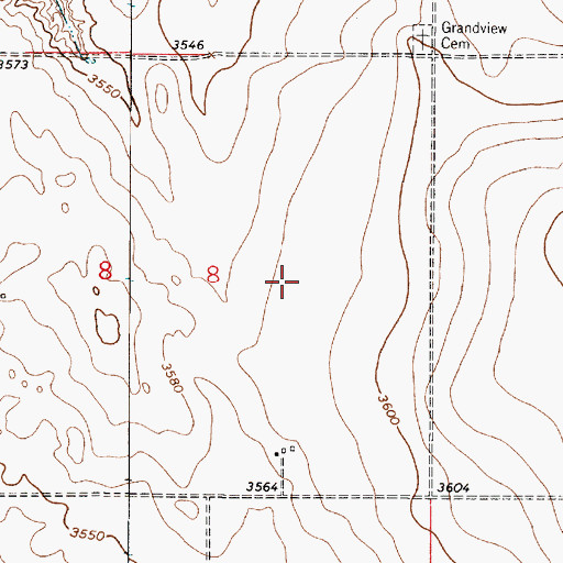 Topographic Map of Mary Reservoir, MT