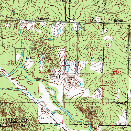 Topographic Map of Dailey Lake, AR