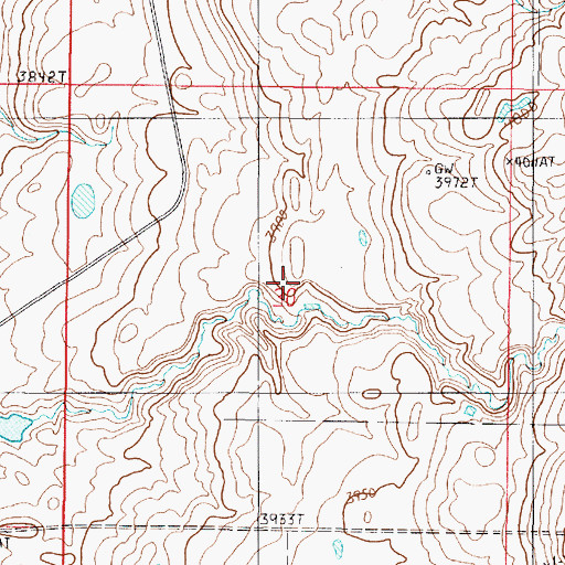 Topographic Map of Iverson Dam, MT