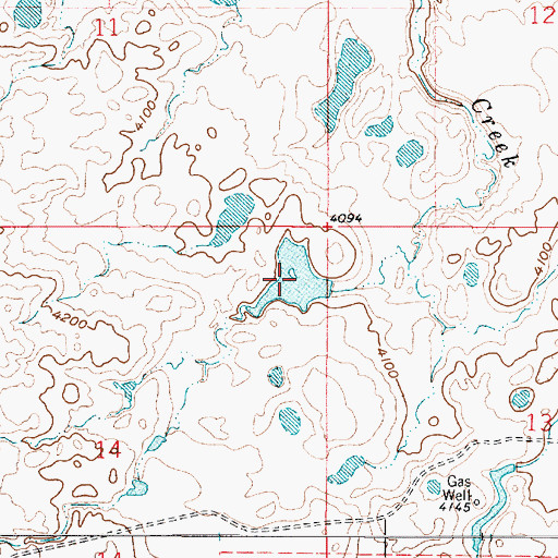 Topographic Map of Morris Reservoir, MT
