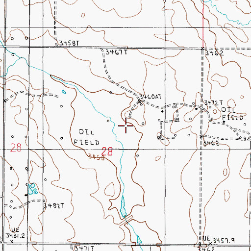 Topographic Map of The Reservoir Dam, MT