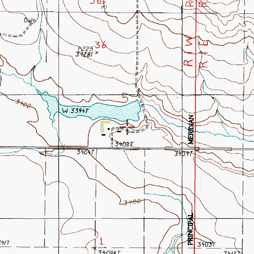 Topographic Map of Suphellen Dam, MT