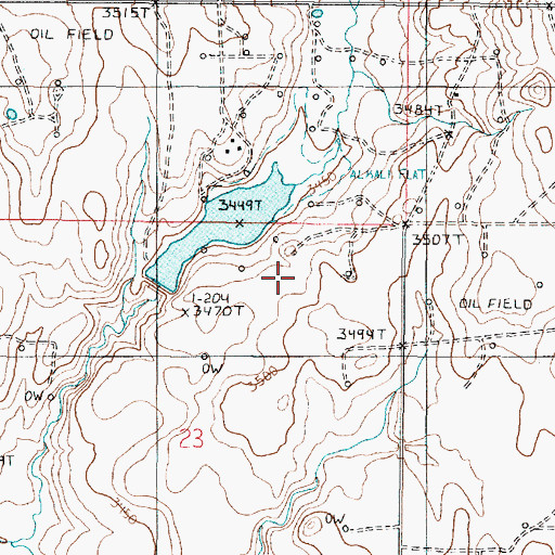 Topographic Map of The Pewter Dam, MT