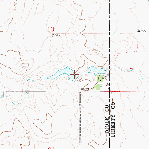 Topographic Map of Gouchenour Dam, MT