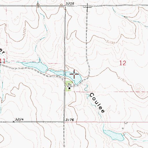 Topographic Map of Underdal Number 1 Dam, MT