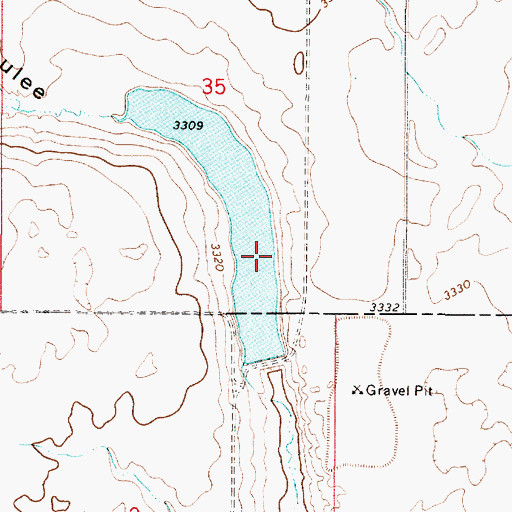 Topographic Map of Fowler Number 1 Dam, MT