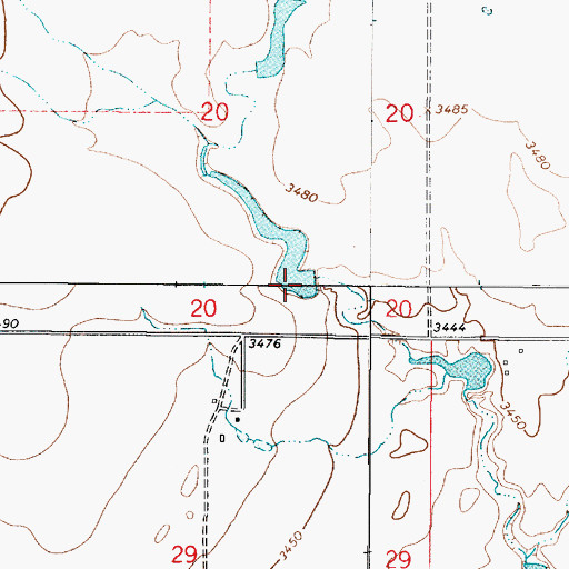 Topographic Map of M Ratzburg Dam, MT