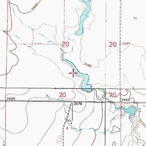 Topographic Map of M Ratzburg Reservoir, MT