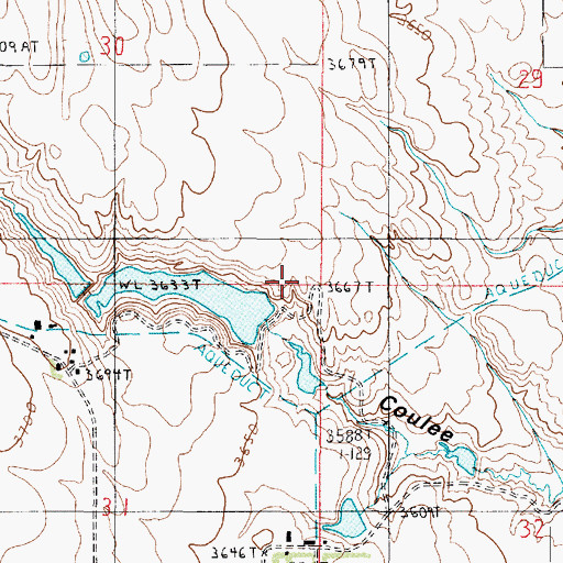 Topographic Map of Tomsheck Dam, MT