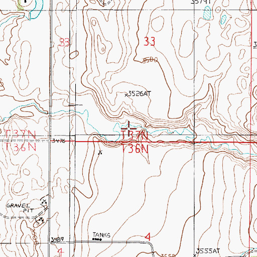 Topographic Map of O'Haire Dam, MT