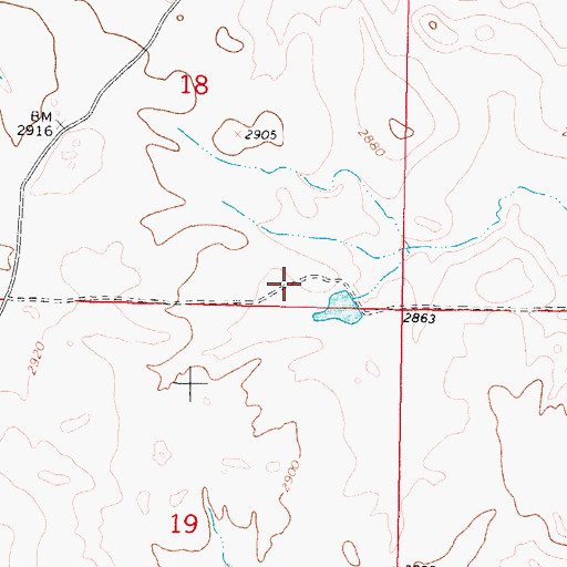 Topographic Map of Smith Ranch Number 1 Dam, MT