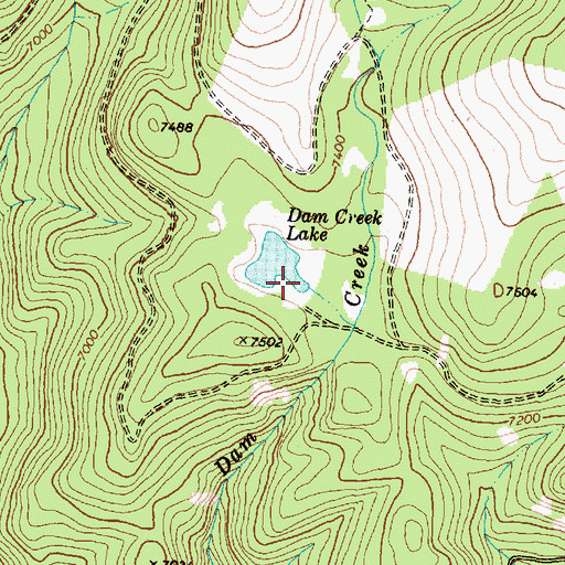 Topographic Map of Daly Lake Dam, MT