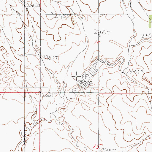 Topographic Map of Johnston Dam, MT
