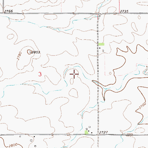 Topographic Map of Senner Reservoir, MT