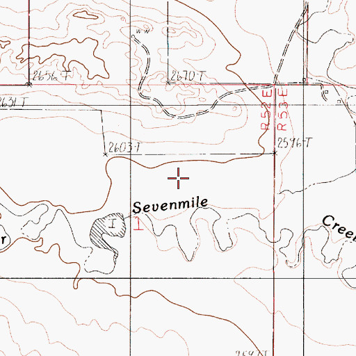 Topographic Map of Wolff Reservoir, MT