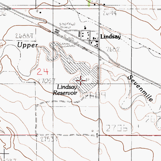 Topographic Map of Lindsay Dam, MT