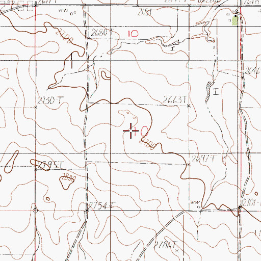 Topographic Map of Deer Creek Reservoir, MT