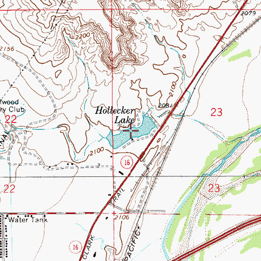 Topographic Map of Hollecker Lake, MT